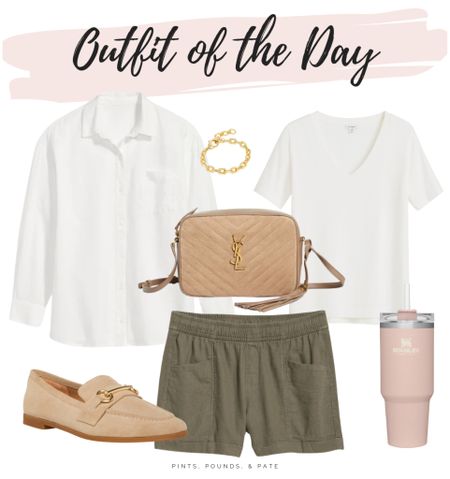 Late spring outfit of the day! Old Navy, linen basic shorts and Oxford shirt, with luxury add-ons #ootd #spring #oldnavy

#LTKstyletip
