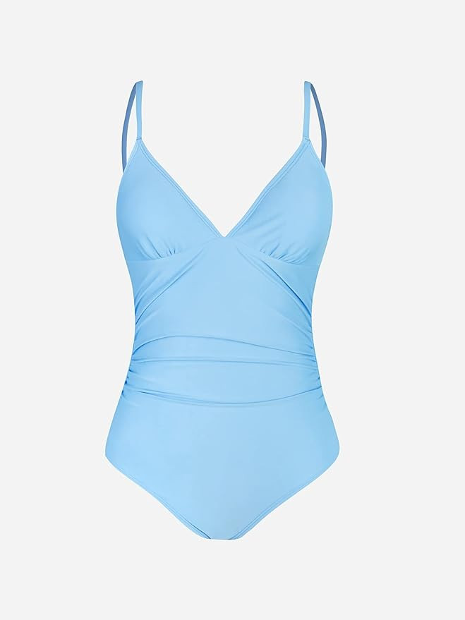 CUPSHE Women's One Piece Swimsuit Tummy Control V Neck Bathing Suits | Amazon (US)
