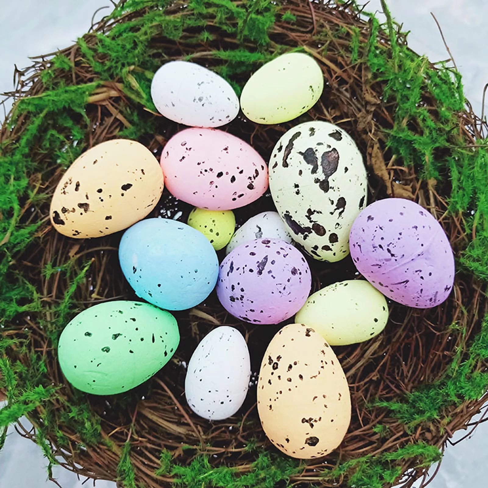 SPRING PARK 20pcs Easter Eggs Speckled Eggs Decorations Pastel Speckled Eggs Decorative Easter Eg... | Walmart (US)