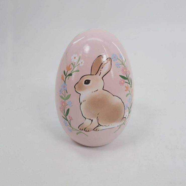 5.5" Wooden Decorative Easter Egg Figurine with Brown Bunny - Spritz™ | Target