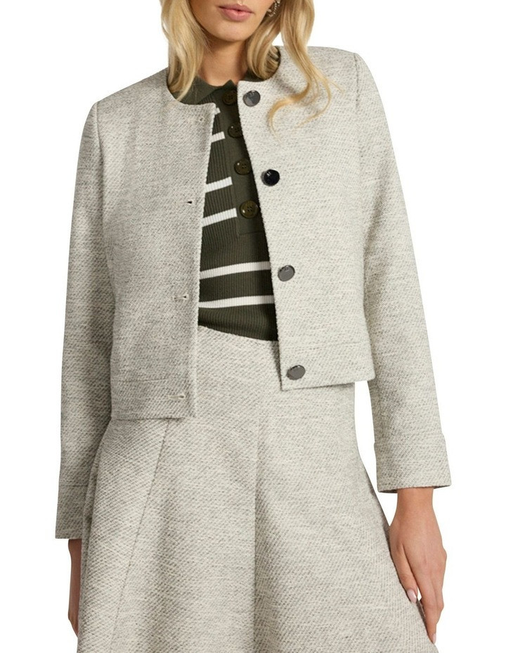 Marcs So Little Time Tweed Jacket in Ivory Multi Ivory 14 | Myer