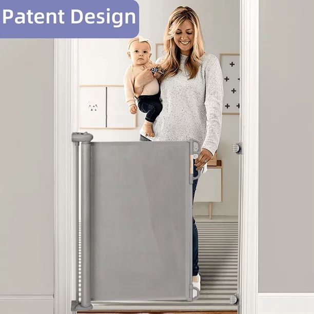 Momcozy Retractable Baby Gate, Extra Wide Baby Safety Gates, Stairs Safe Gates for Baby and Pet,3... | Walmart (US)