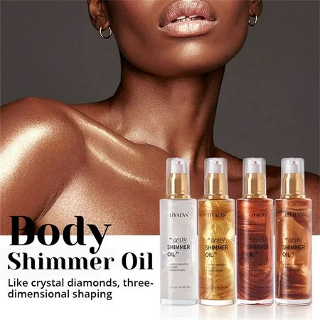 LIYAL AN Body Oil Shimmer For Body & Hair Nourish All Skin Types Pearl White 80g | Walmart (US)