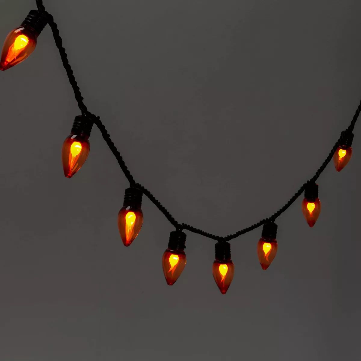 20ct LED Halloween String Lights Orange Flicker - Hyde & EEK! Boutique™: Twinkling C7 Bulbs, In... | Target