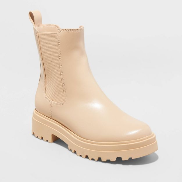Women&#39;s Belle Chelsea Boots - A New Day&#8482; Tan 7.5 | Target