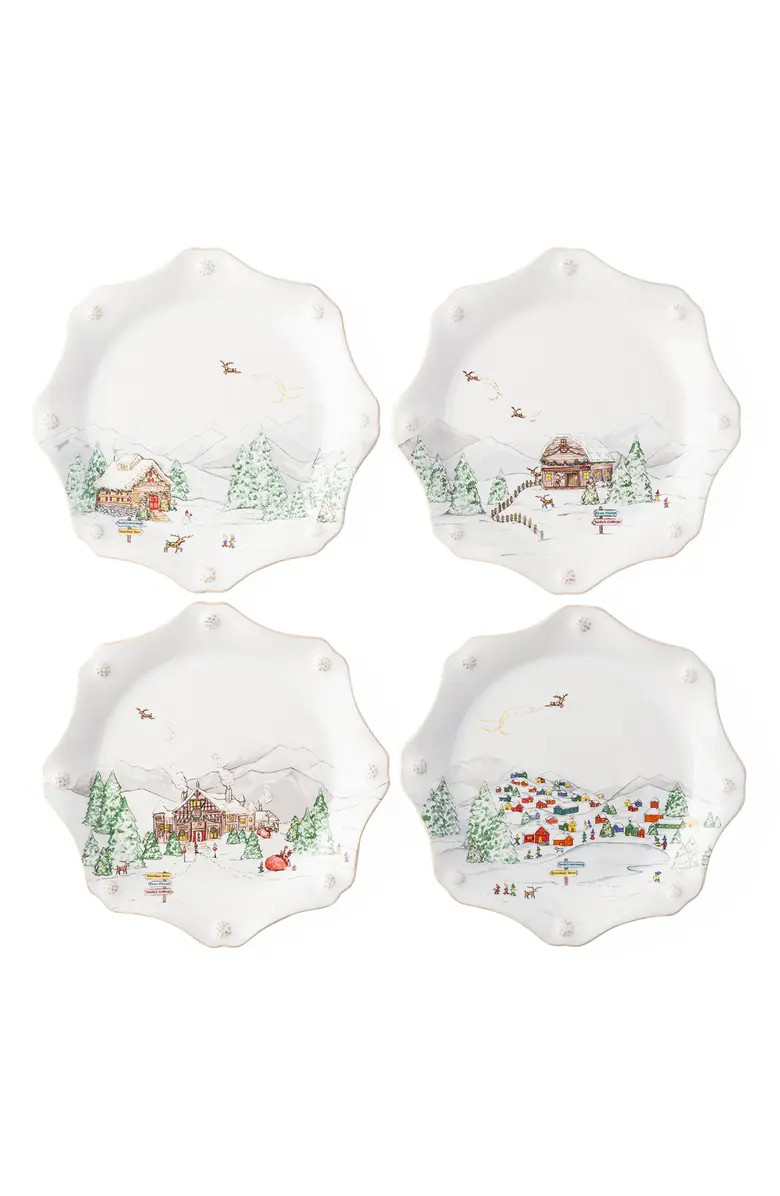 Juliska North Pole Set of 4 Dessert Plates | Nordstrom | Nordstrom