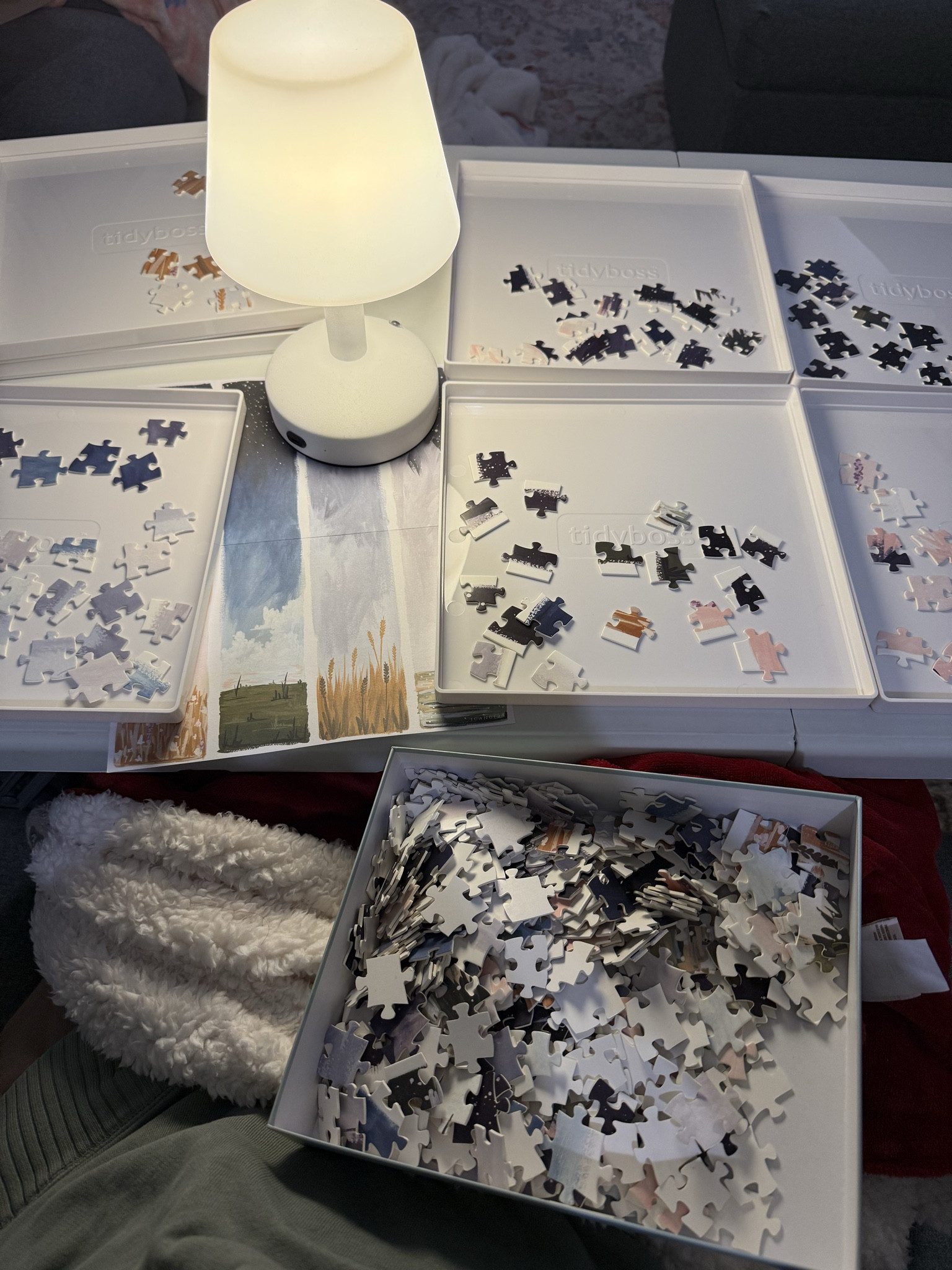 This little cordless light that I got for camping also works great for lighting a puzzle table! We use this cordless lamp for travel, camping, and also lighting up blanket forts when my daughter insists that she needs more light! 😄 It’s rechargeable and also somewhat waterproof.

#LTKHome #LTKdayinmylife