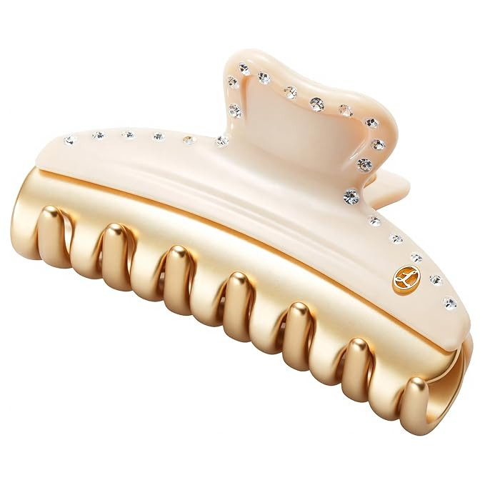 Premium Hair Clips for Women, 3 Inch Medium Claw Clips for Thick Thin Hair, Non-Slip Beige French... | Amazon (US)