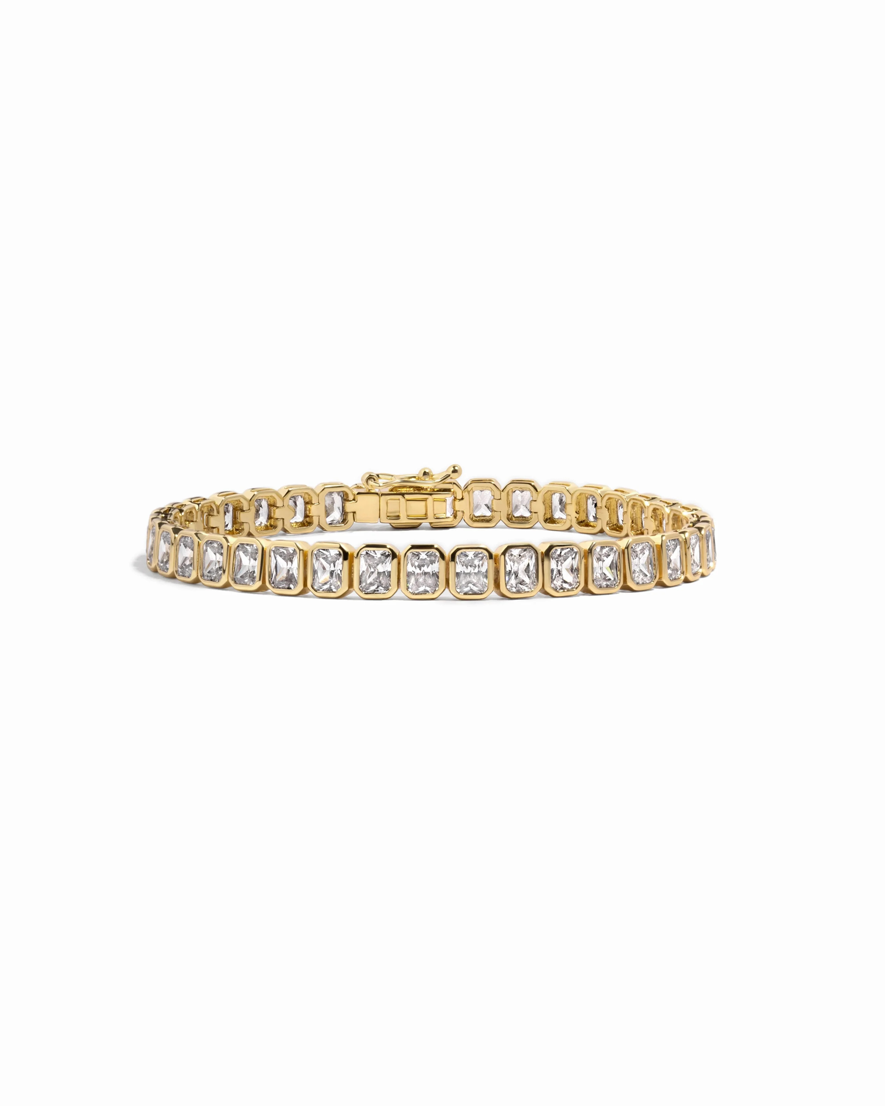 Emerald Cut Bezel Tennis Bracelet | Sami Jewels | Sami Jewels