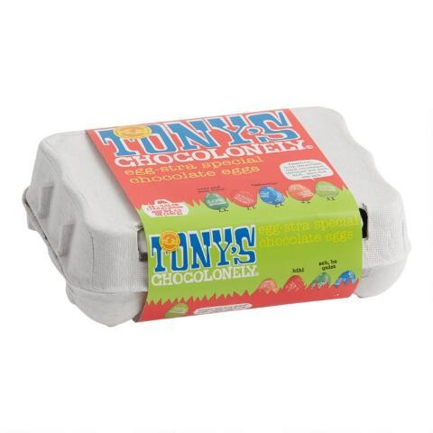 Tony's Chocolonely Chocolate Eggs Carton 12 Piece | World Market