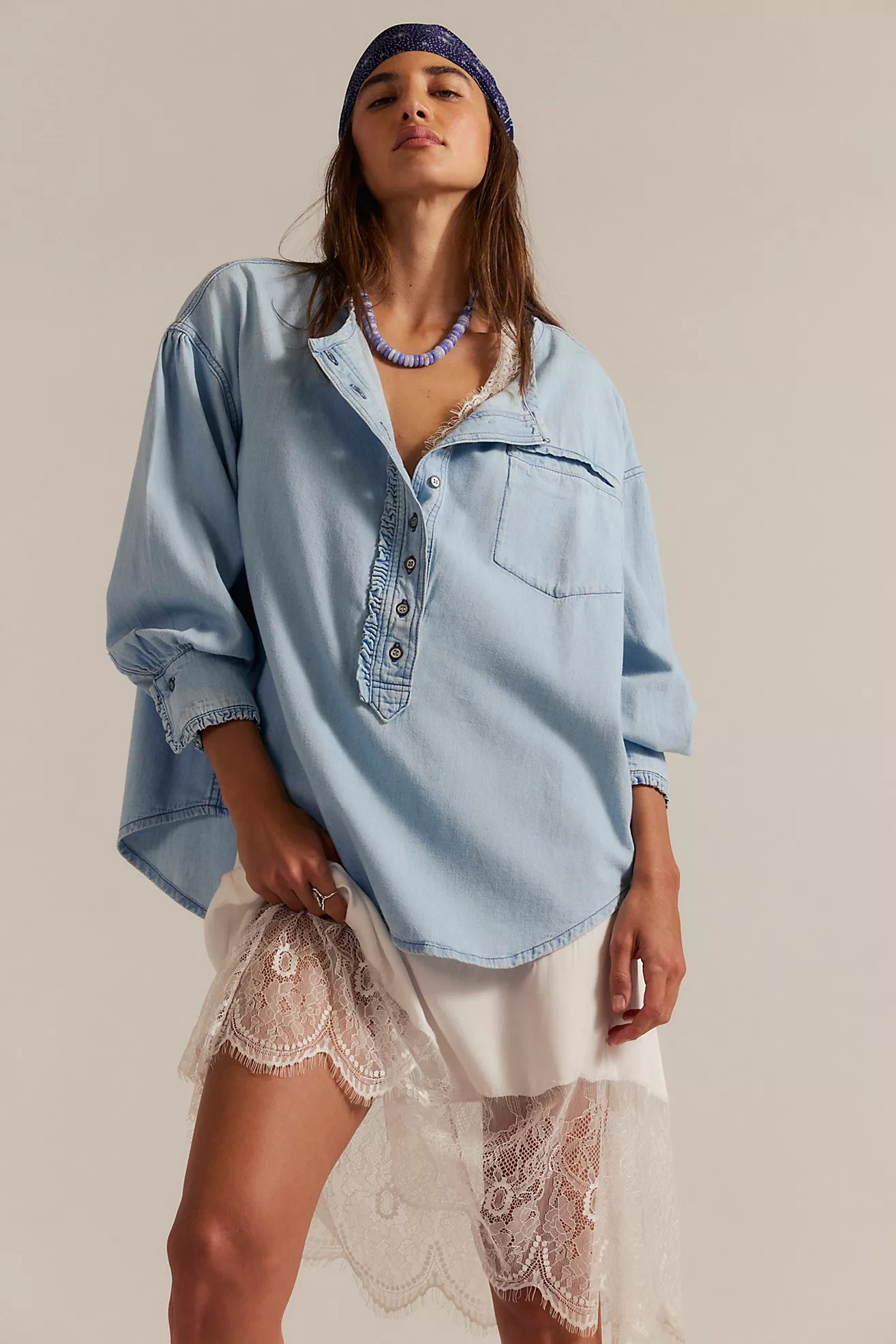 We The Free Denim Dreaming Pullover | Free People (Global - UK&FR Excluded)