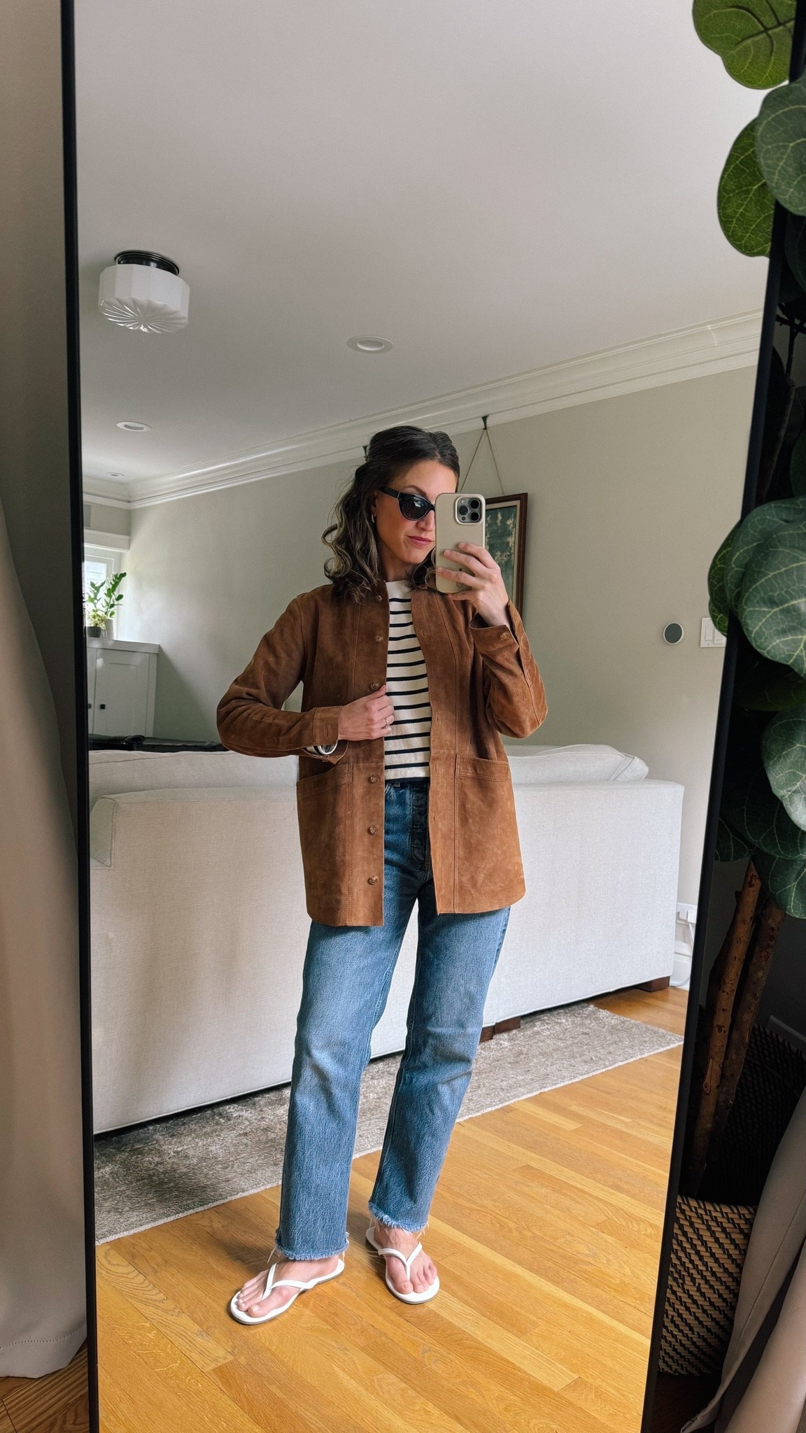 May Capsule Wardrobe // Day Twenty-Two

Sèzane striped shirt, XS, TTS.  Sèzane suede jacket, 2, runs a little small in the shoulders. Agolde denim, 25, TTS. Amazon flip flops, TTS. Quince sunglasses.

#LTKmomlife #LTKOver40 #LTKPetite