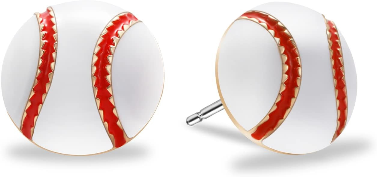 SmileBelle Sterling Silver Stud Earrings, Sports Easter Basket Stuffers for Teen Hypoallergenic V... | Amazon (US)