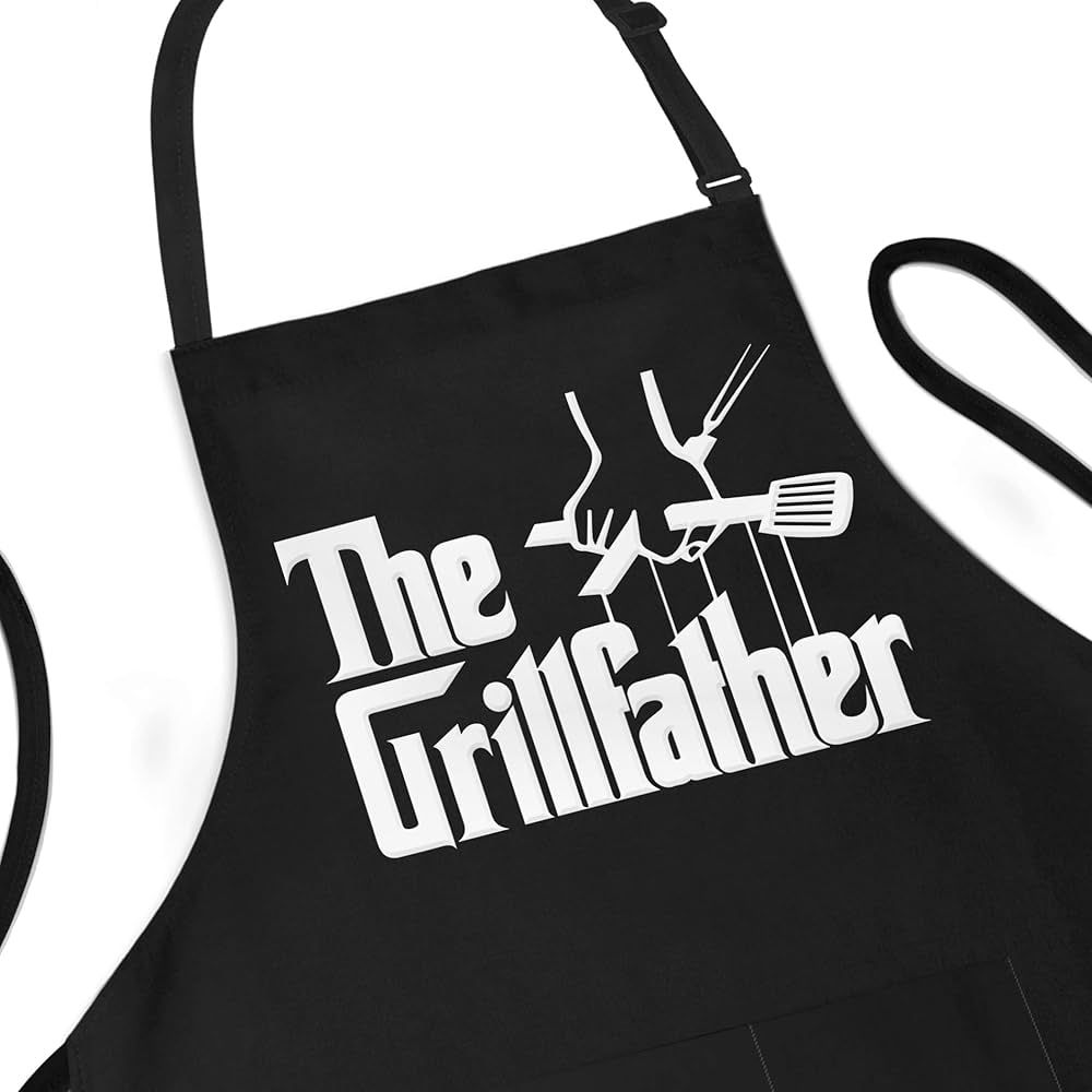 APRON DADDY Aprons for Men - The Grillfather - BBQ Apron for Grilling - Extra Large 1 Size Fits A... | Amazon (US)