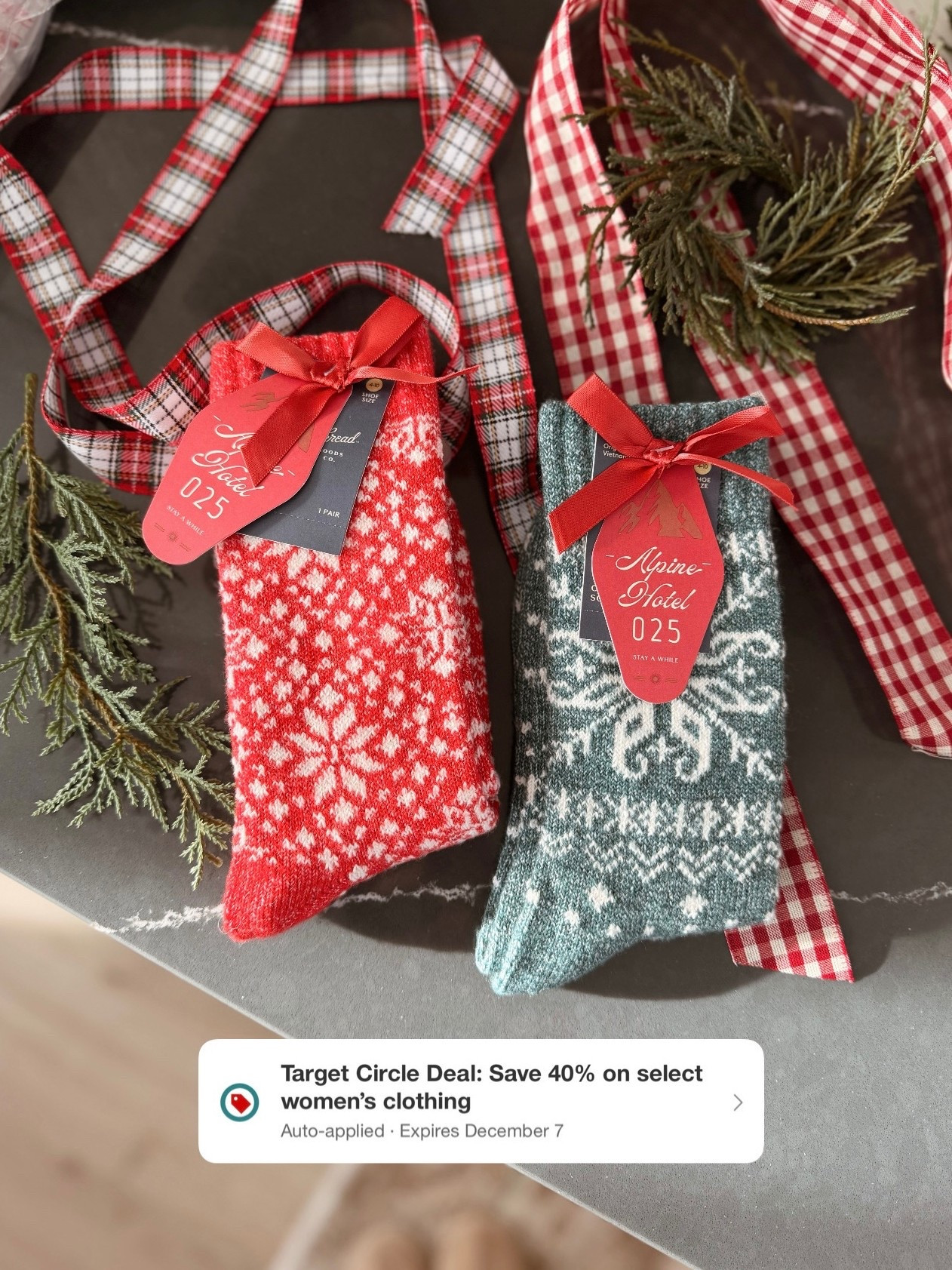 One day deal, 40% off cozy socks! These are marked down to $3.60 and make great gifts/stockings stuffers!

#LTKGiftGuide #LTKSaleAlert #LTKHoliday