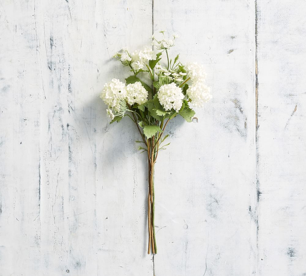 Faux Viburnum And Queen Anne's Lace Bundle | Pottery Barn (US)