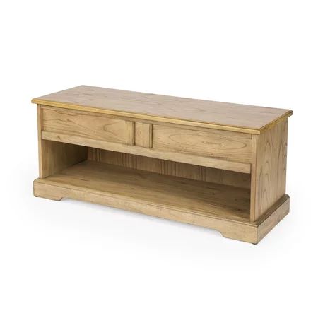 Butler Efrem Natural Wood Bench with Storage | Walmart (US)
