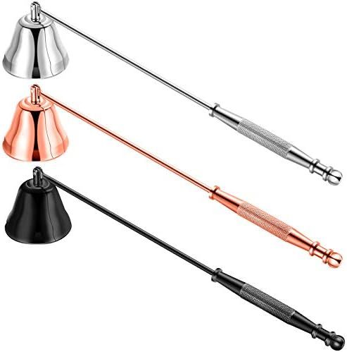 3 Pieces Candle Snuffer Wick Snuffer Candle Accessory with Long Handle Stainless Steel Wick Snuffers | Amazon (US)
