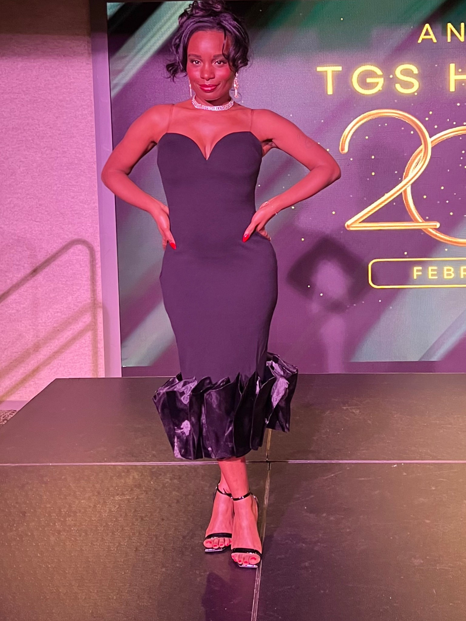 Holiday elegance in a little black dress. This strapless midi gown with a ruffle hem is the perfect elevated holiday party outfit — timeless, chic, and full of drama. Styled with black heels, a sparkly choker, and a classic updo for a festive, sophisticated finish. The ideal look for holiday soirees.  Dress from Fashion Nova, similar styles linked.

#LTKHoliday #LTKSeasonal #LTKParties