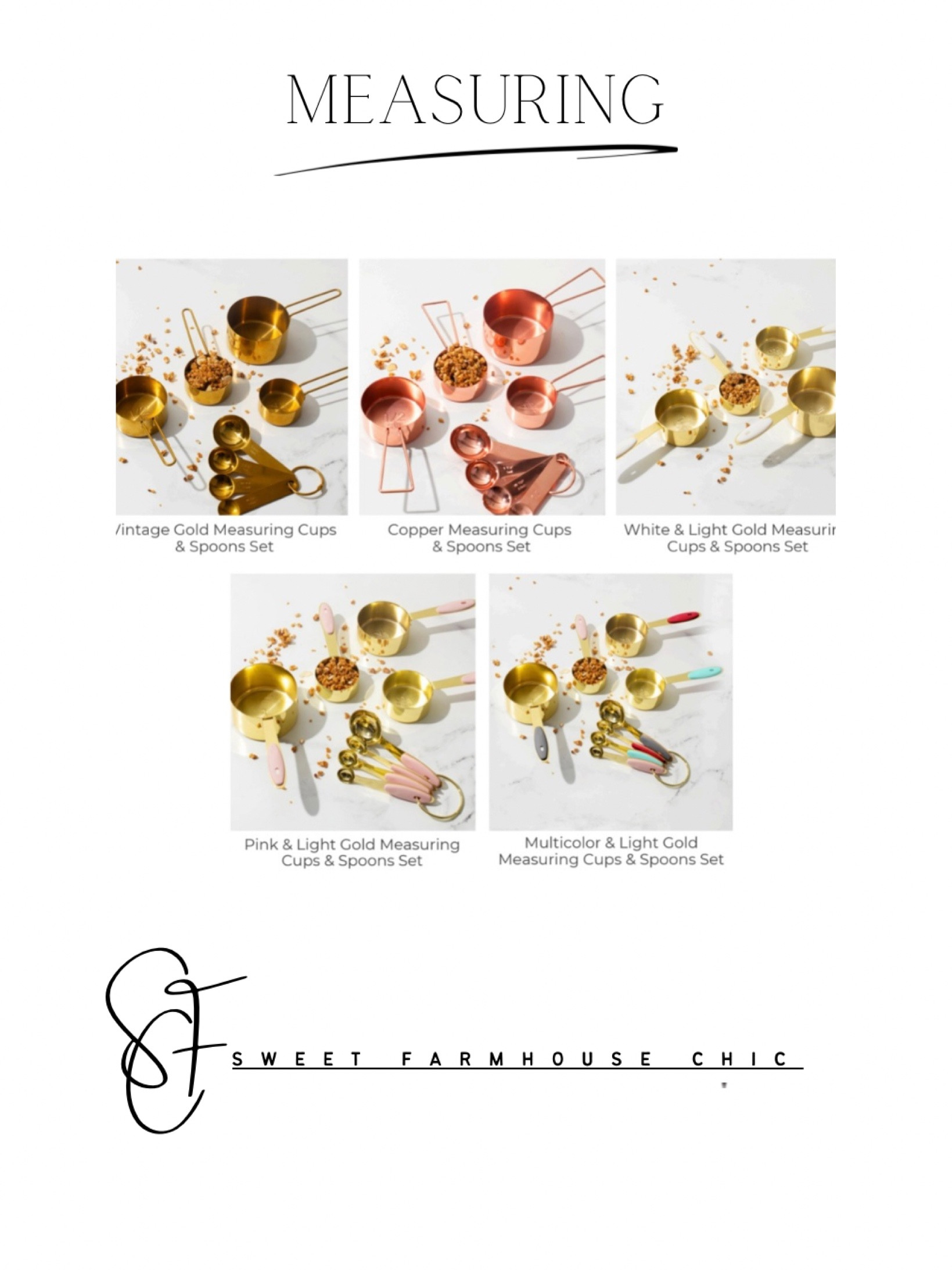 Styled Settings Measuring Cups & Spoons

Gold, copper, white & gold, pink & gold, multicolor & gold

#LTKSaleAlert #LTKGiftGuide #LTKxPrimeDay