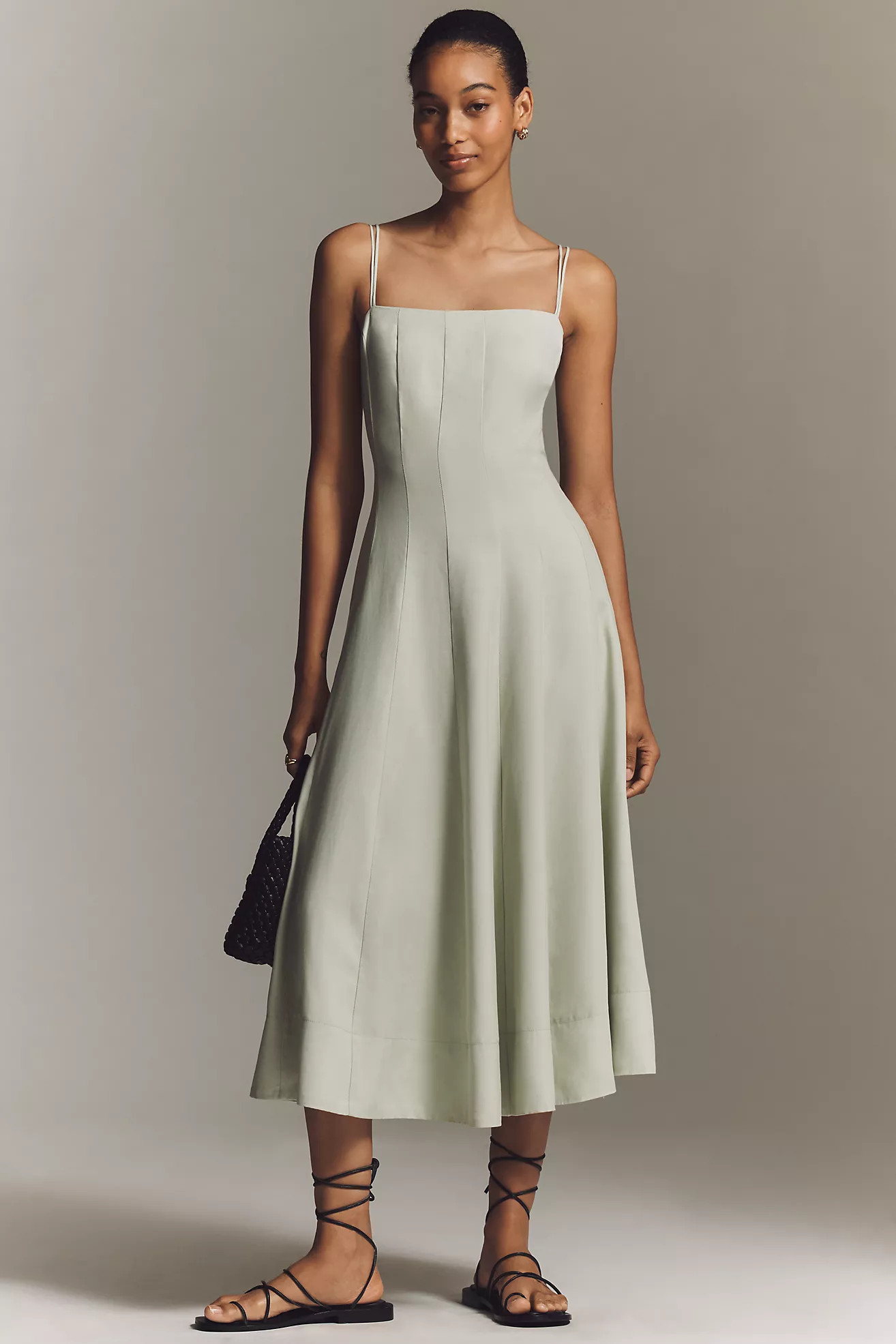 ASTR The Label Trisha Square-Neck Midi Dress | Anthropologie (US)