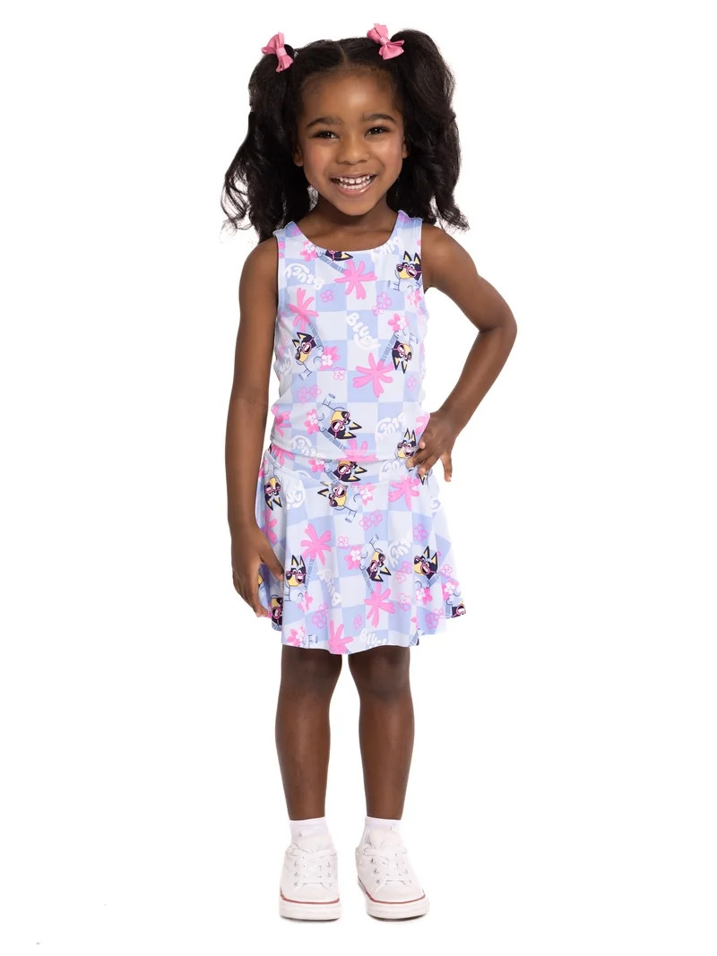Bluey Toddler Girls Active All Over Print Tank with Matching Skirt, Sizes 12M-5T | Walmart (US)