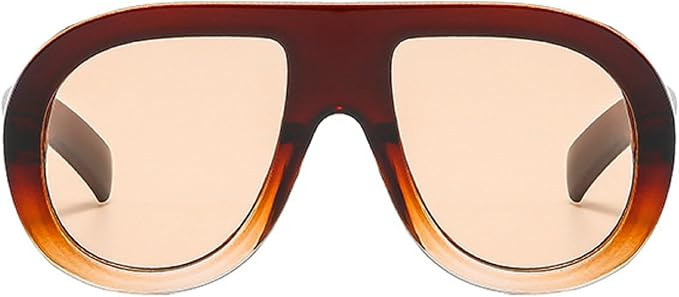 Popular Fashion Pilot Sunglasses Women Retro Chunky Designer Men Punk Gradient Shades UV400 Overs... | Amazon (US)