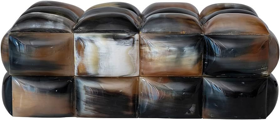 Creative Co-Op Decorative Horn Bubble Storage, Black and Brown Box | Amazon (US)