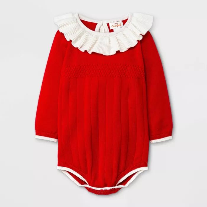 Baby Girls' Sweater Romper - Cat & Jack™ Red | Target