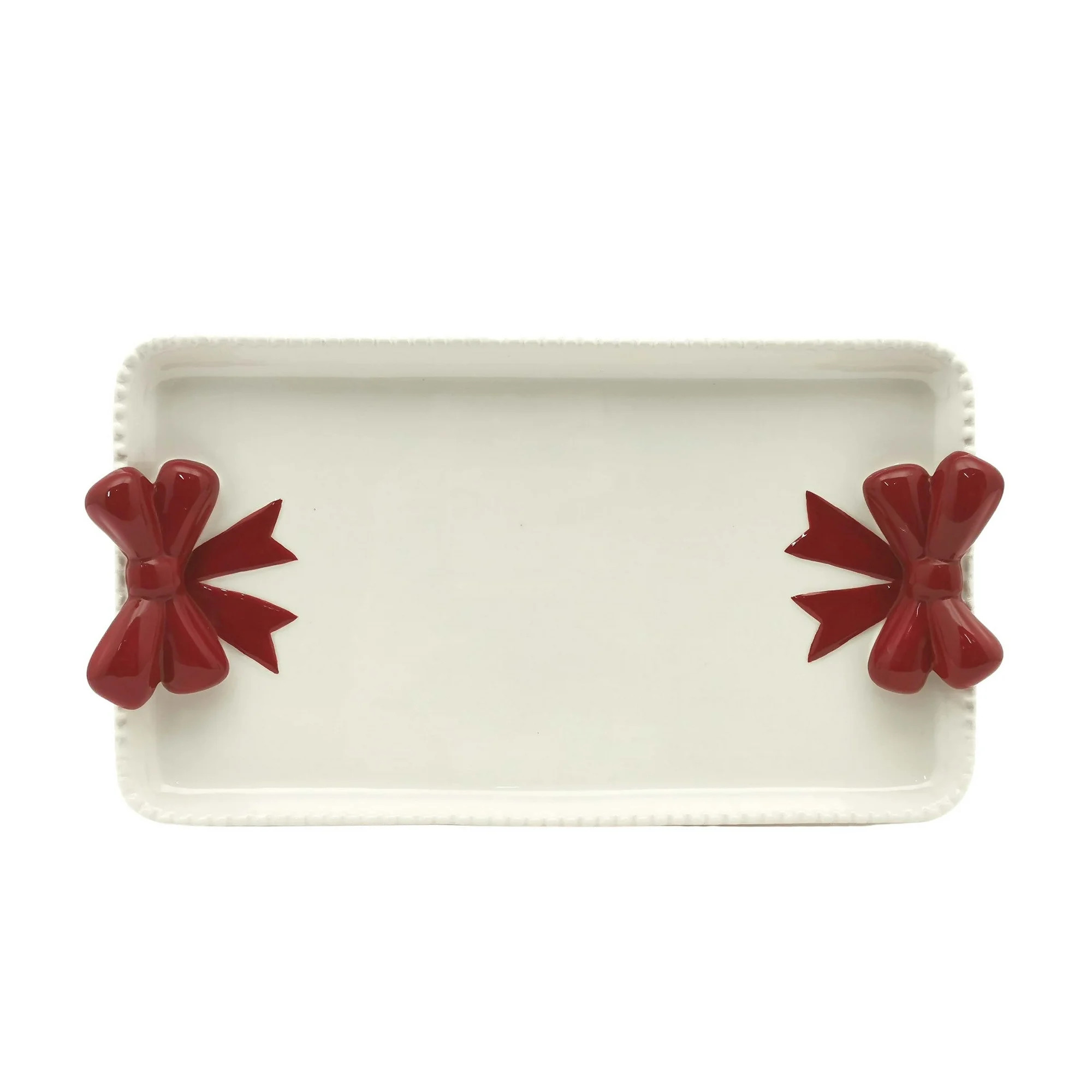 Holiday Time Bow Ceramic Tray | Walmart (US)