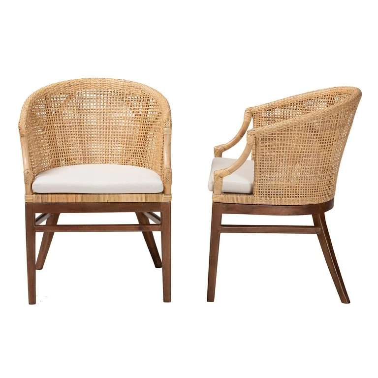 bali & pari Lumajang Boho Dining Chair, 2-Piece, Light Honey | Walmart (US)