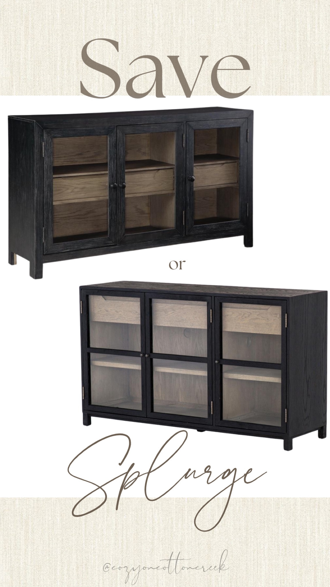 Save or splurge
Media cabinet
Console
Sideboard
Display cabinet
Storage cabinet


#LTKSummerSales #LTKHome