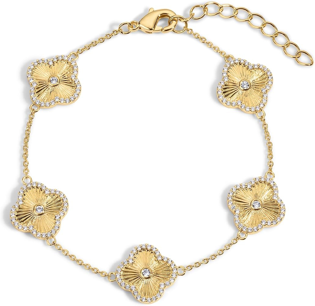 Electric Picks Clover Icon Bracelet for Women – Ideal for Layering or Solo Wear - Adjustable 6.... | Amazon (US)