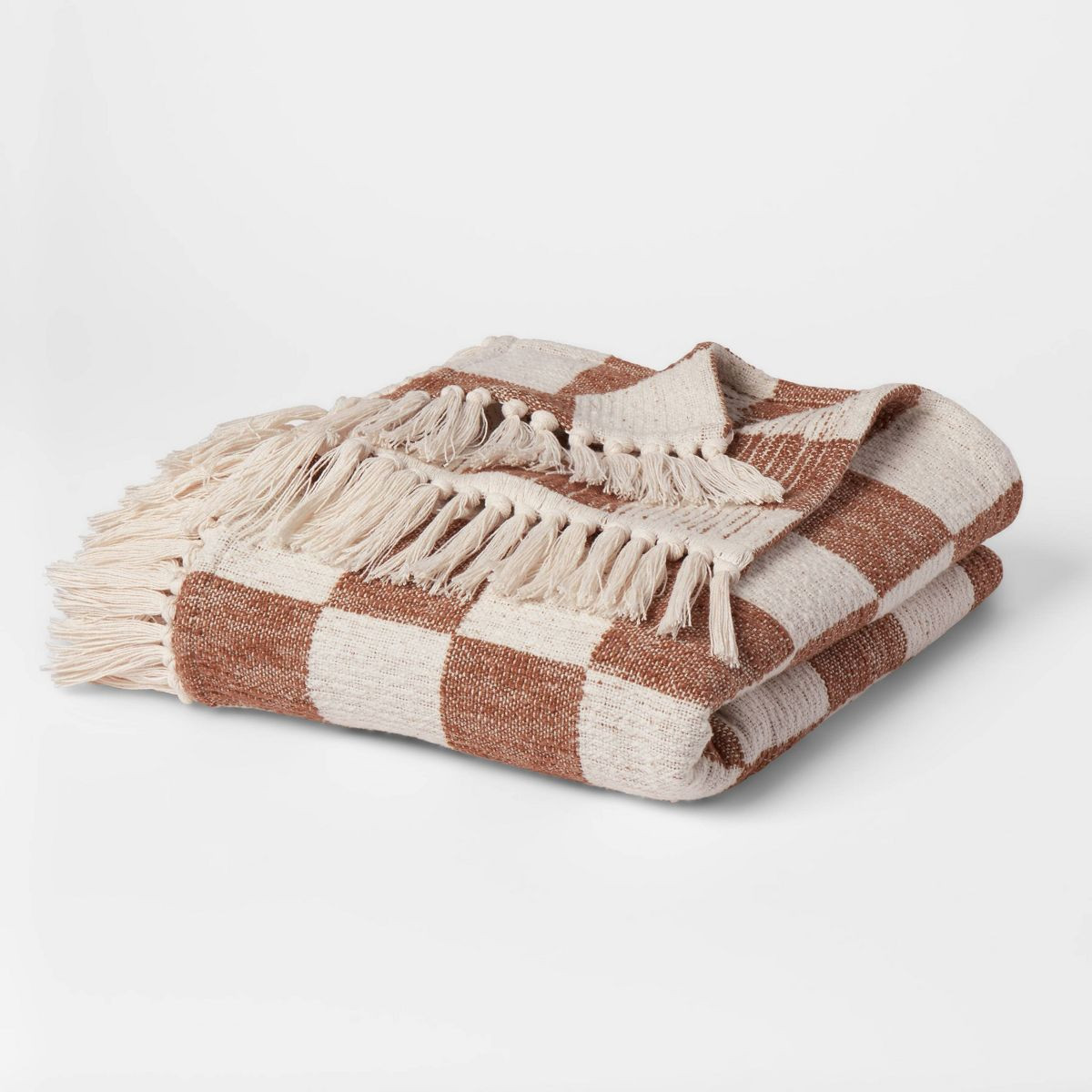 60"x80" Woven Cotton Checkered Bed Throw - Threshold™ | Target