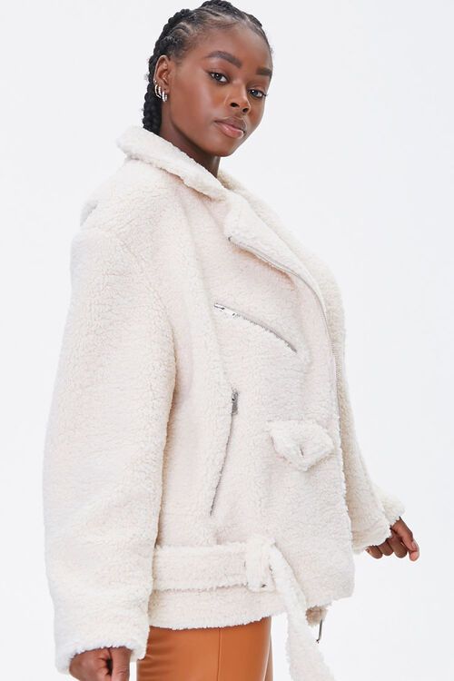 Faux Shearling Moto Jacket | Forever 21 (US)