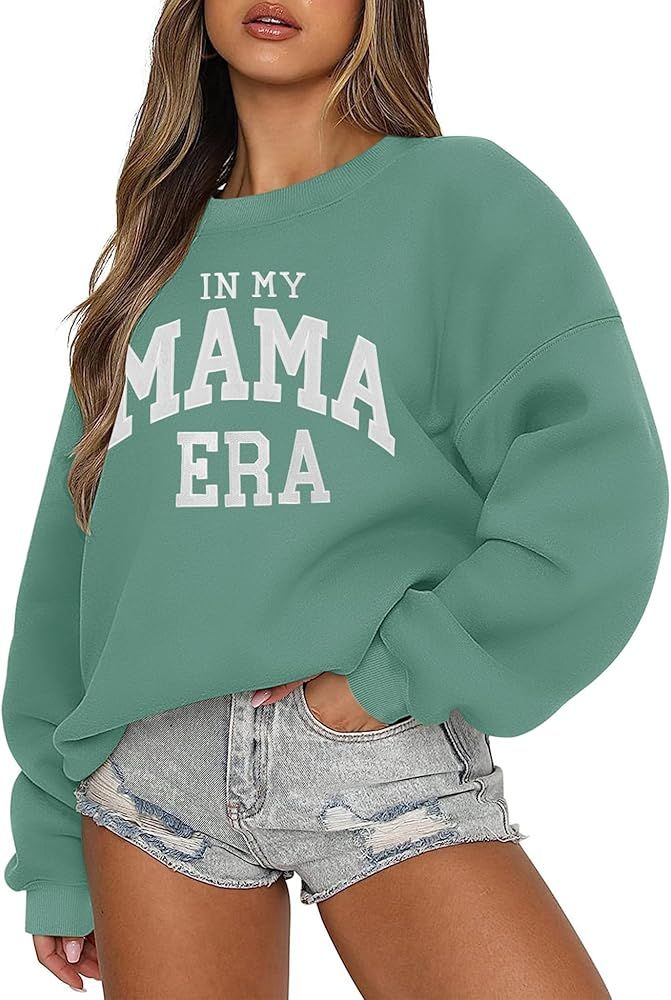 LOMON Crewneck Sweatshirt for Women Casual Oversized Pullover Hoodies Long Sleeve Fleece Tops Swe... | Amazon (US)