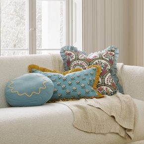 RHODE Botanical Pillow Cover & Throw Set | West Elm (US)