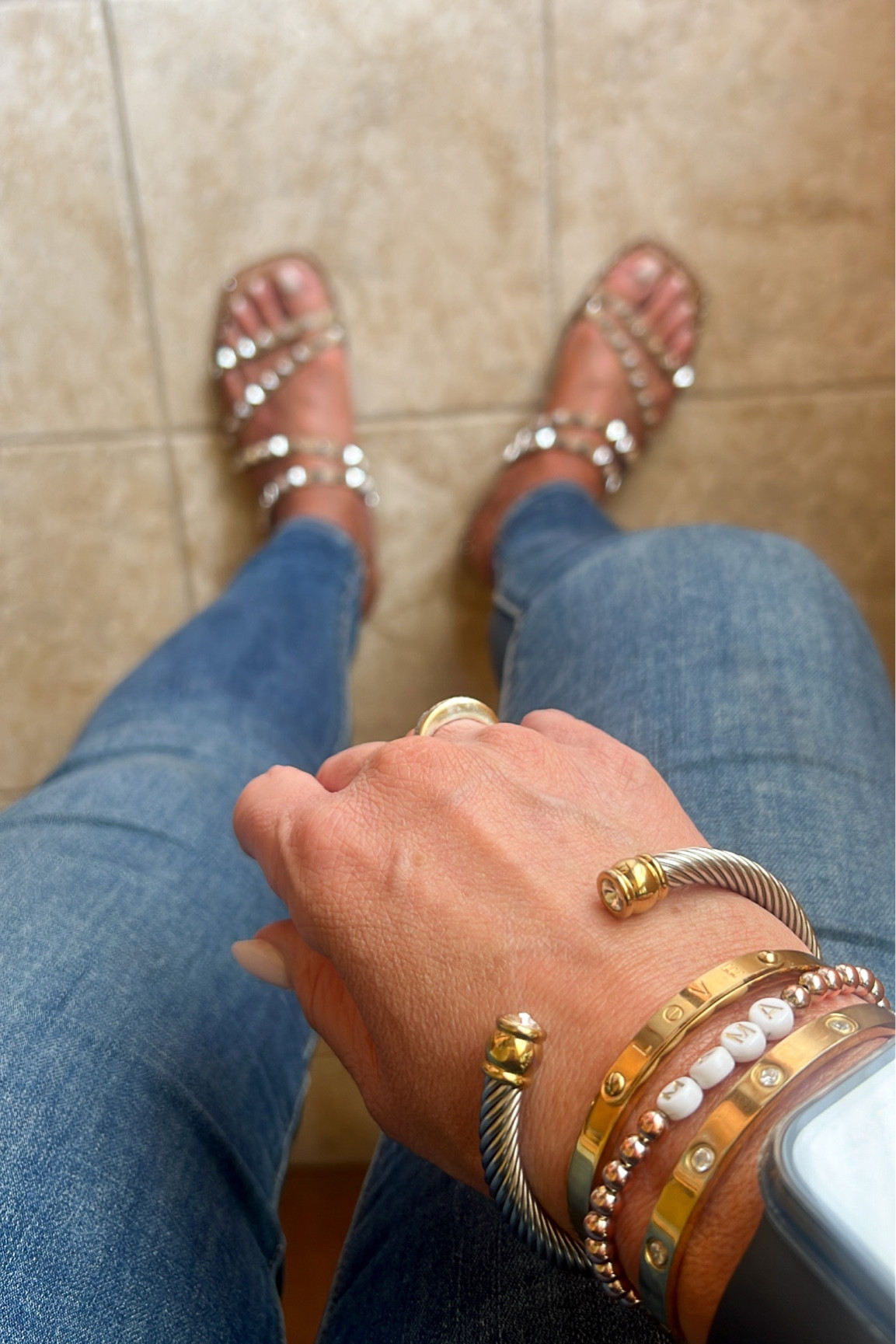 Arm candy, jewelry stack, designer inspired jewelry, designer dupe, sandals, Summer sandals, Amazon find, stylish sandals, comfy sandals, Steve Madden sandals, slides, slide sandals 

Sandals: Run TTS and so comfy 

Follow me for more fashion finds, beauty faves, lifestyle, home decor, sales and more! So glad you’re here!! XO!!

#LTKunder50 #LTKFind #LTKstyletip