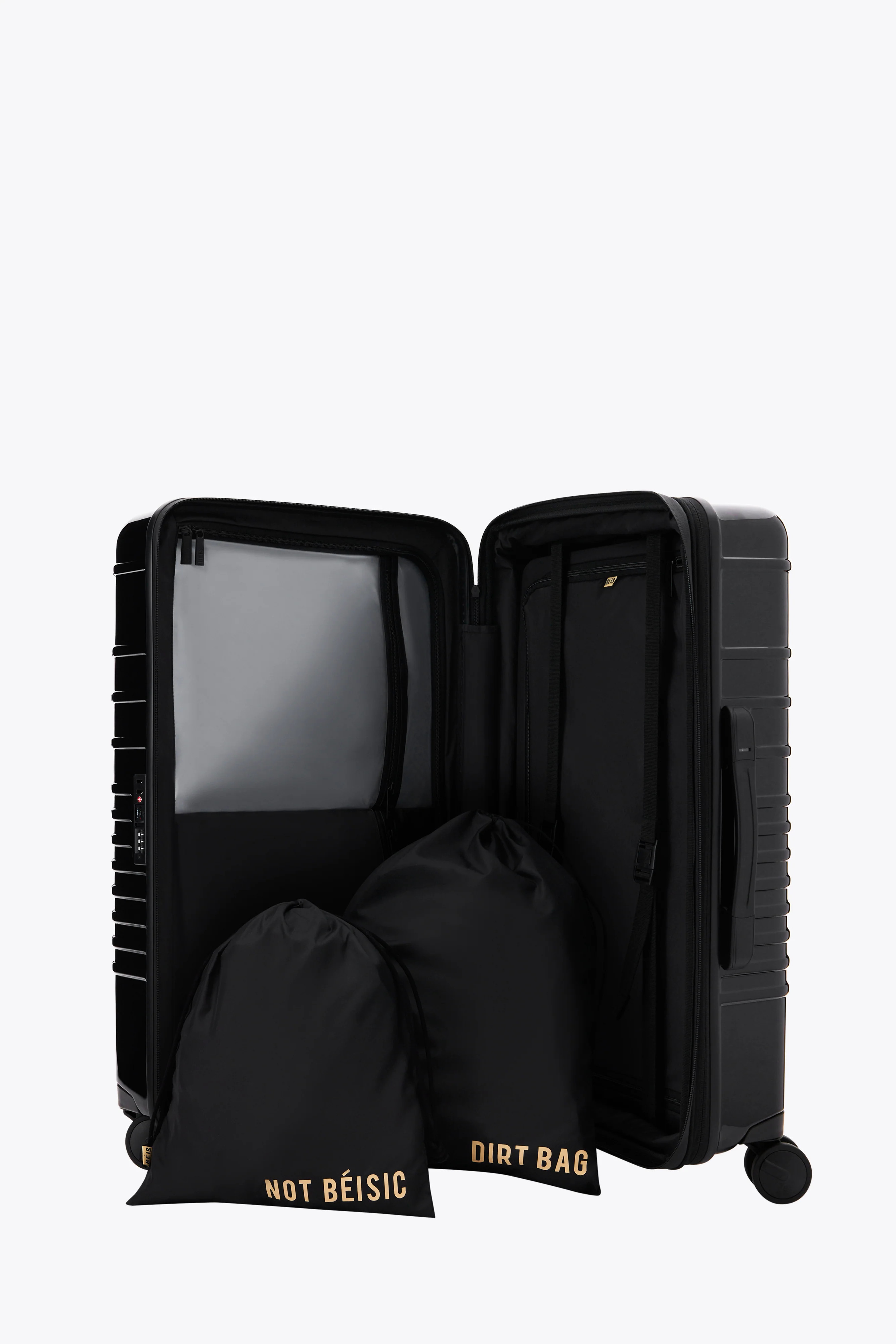 BÉIS 'The Medium Check-In Roller' in Black - Black 26 inch Medium Rolling Luggage & Checked Suit... | BÉIS Travel