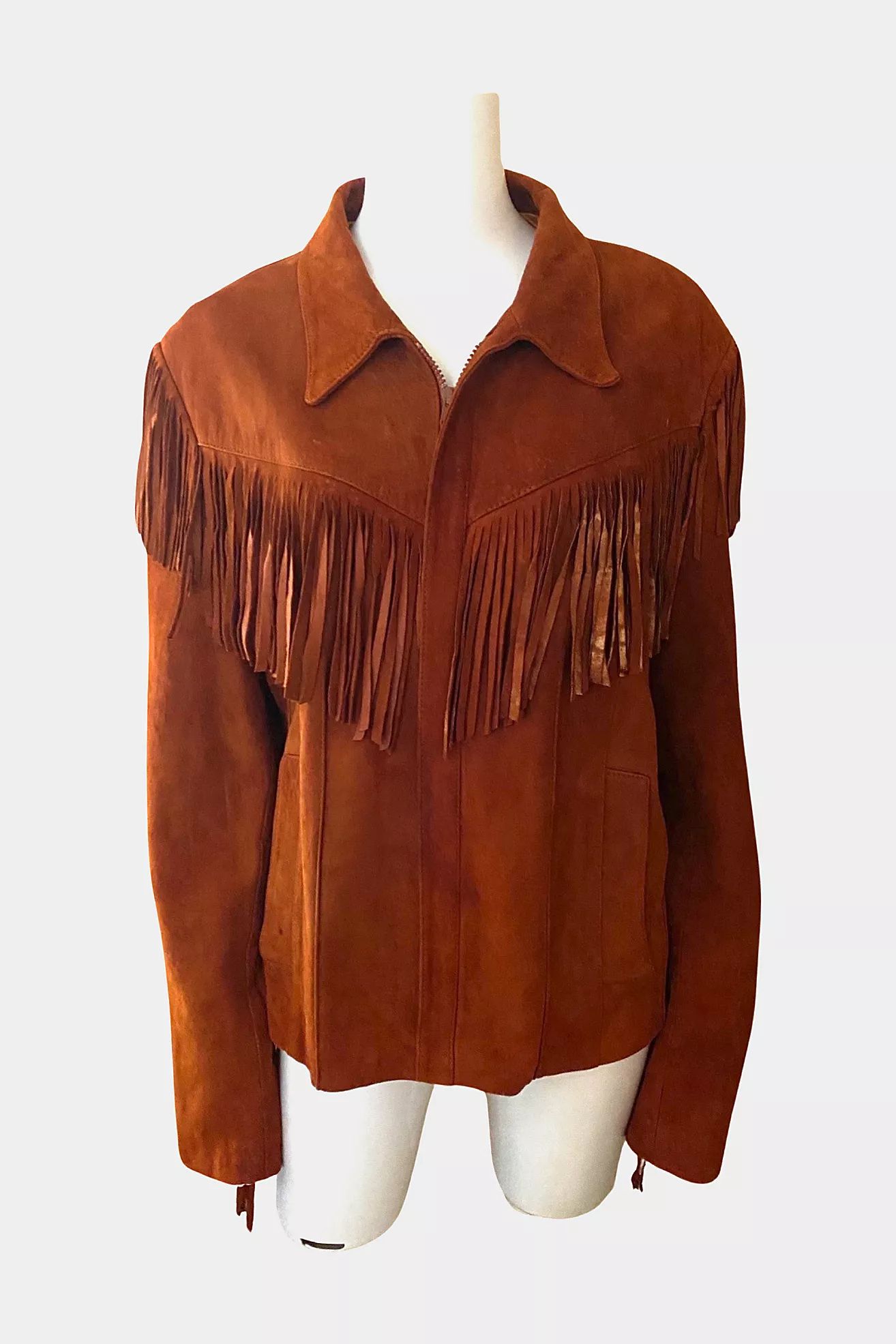 1970s Terracotta Western Fringe Suede Jacket Selected By Ritual Vintage | Free People (Global - UK&FR Excluded)