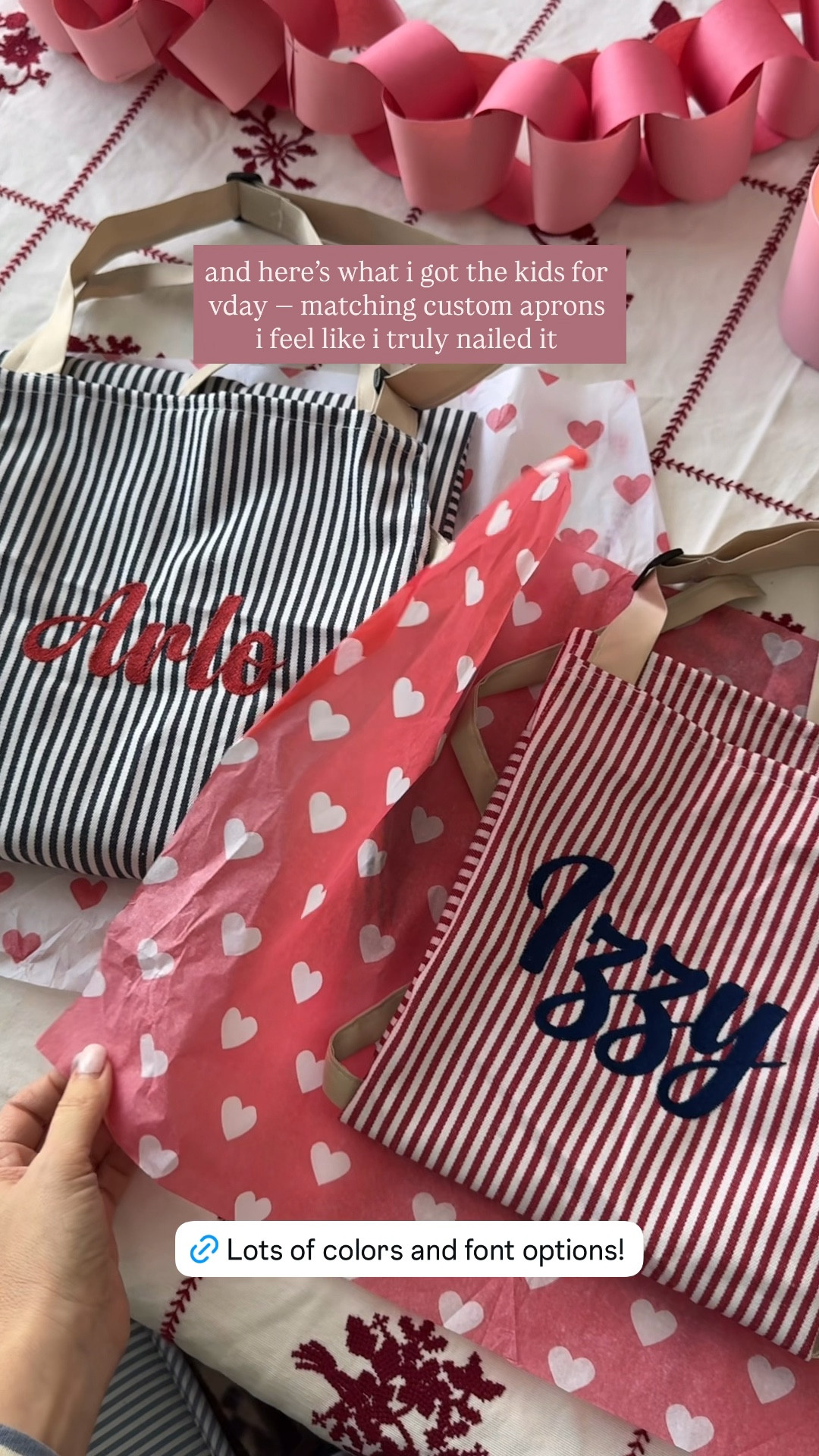 and i got the kids the cutest custom aprons from @etsy for valentine’s day!!! they are gonna be so excited 🥰

#ad #Etsy #EtsyCreatorCo

#LTKmomlife #LTKValentine #LTKKids