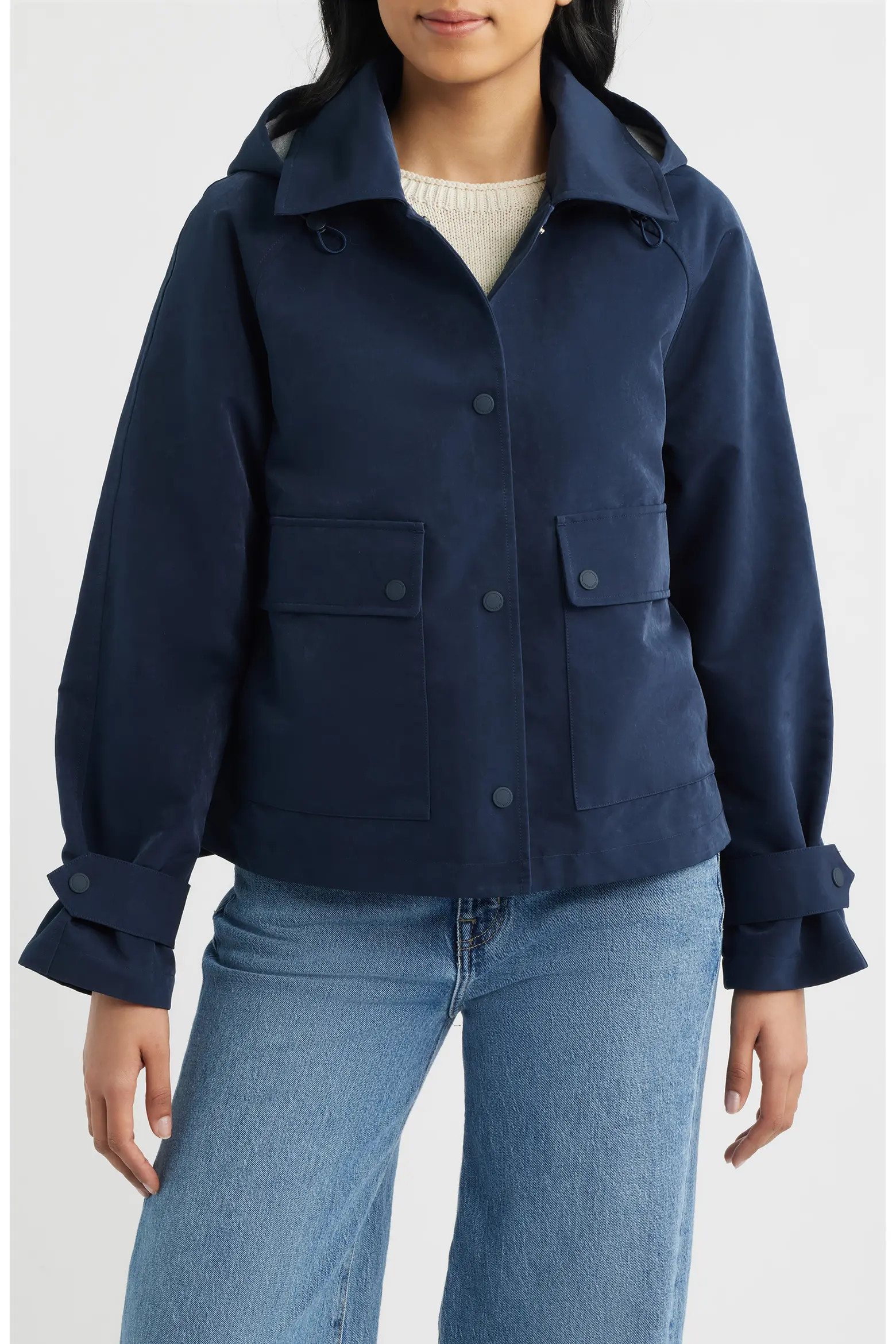 Short Hooded Raincoat (Women) | Nordstrom | Nordstrom