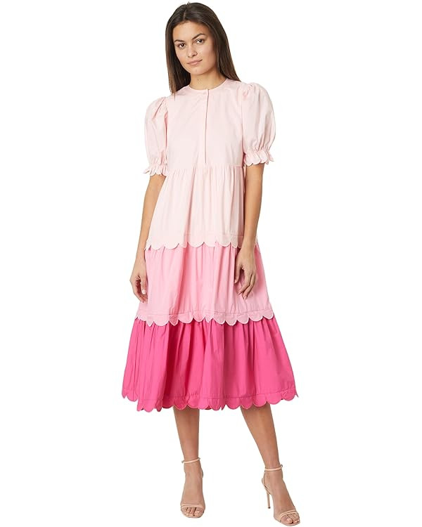 English Factory Colorblock Scallop Midi Dress | Amazon (US)