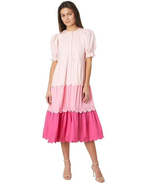 English Factory Colorblock Scallop Midi Dress | Amazon (US)