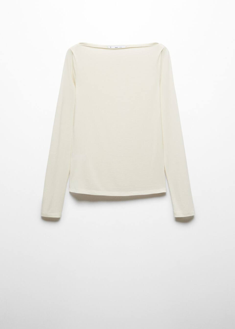 Boat-neck lyocell t-shirt | MANGO (US)