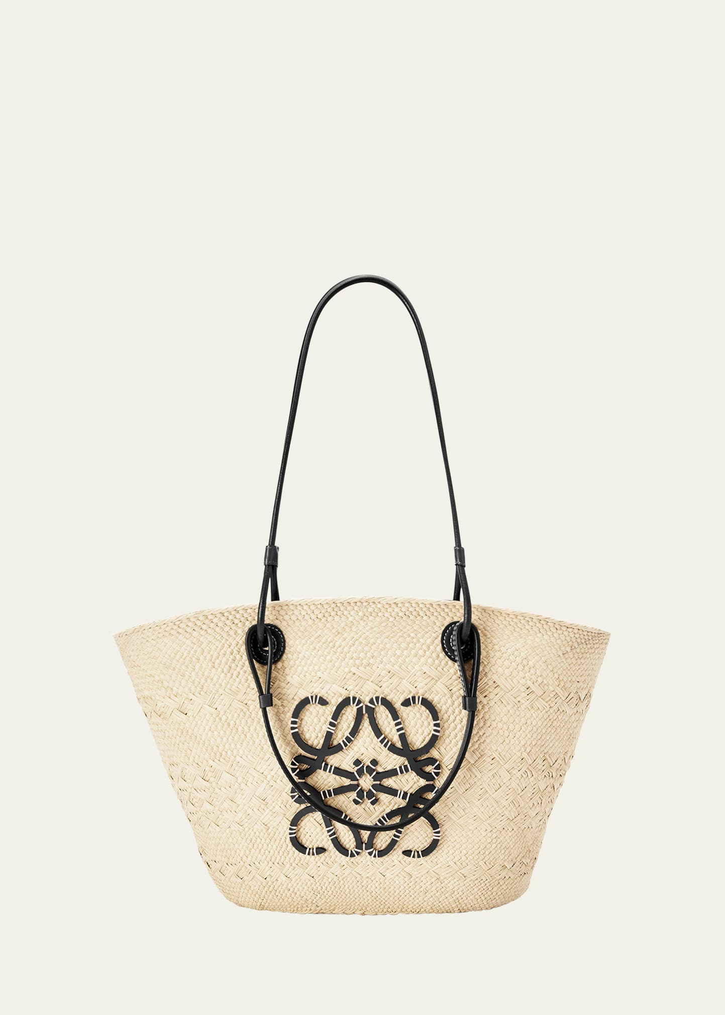 Loewe x Paula's Ibiza Anagram Basket Bag in Iraca Palm with Leather Handles | Bergdorf Goodman