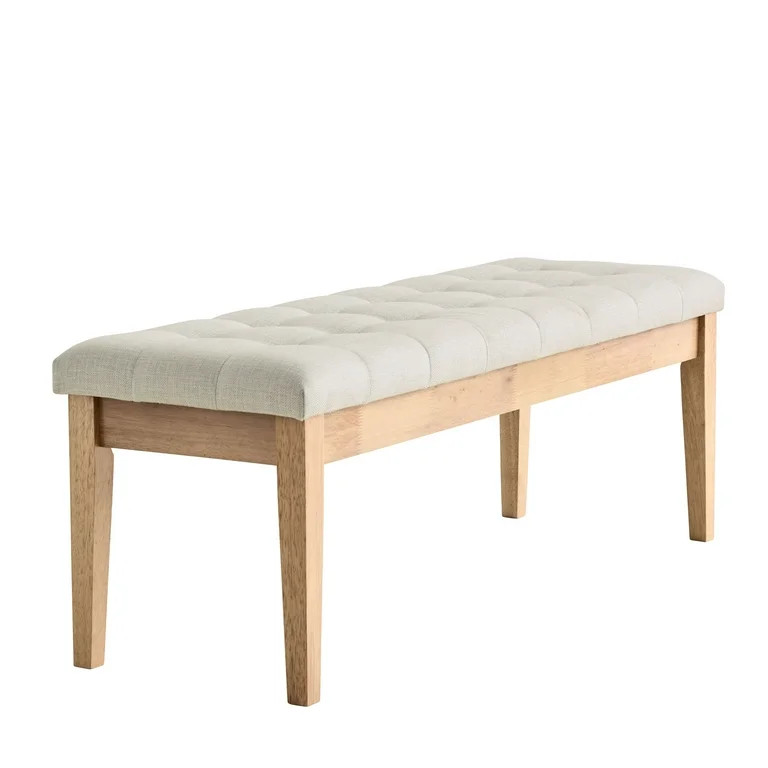 My Texas House Melissa Upholstered Bench, Oat | Walmart (US)