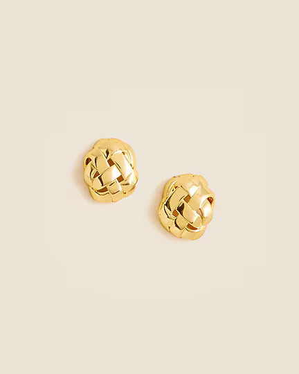 Woven button earrings | J. Crew US