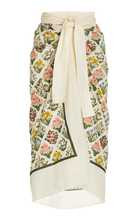 Lavanda Printed Cotton-Silk Pareo | Moda Operandi (Global)