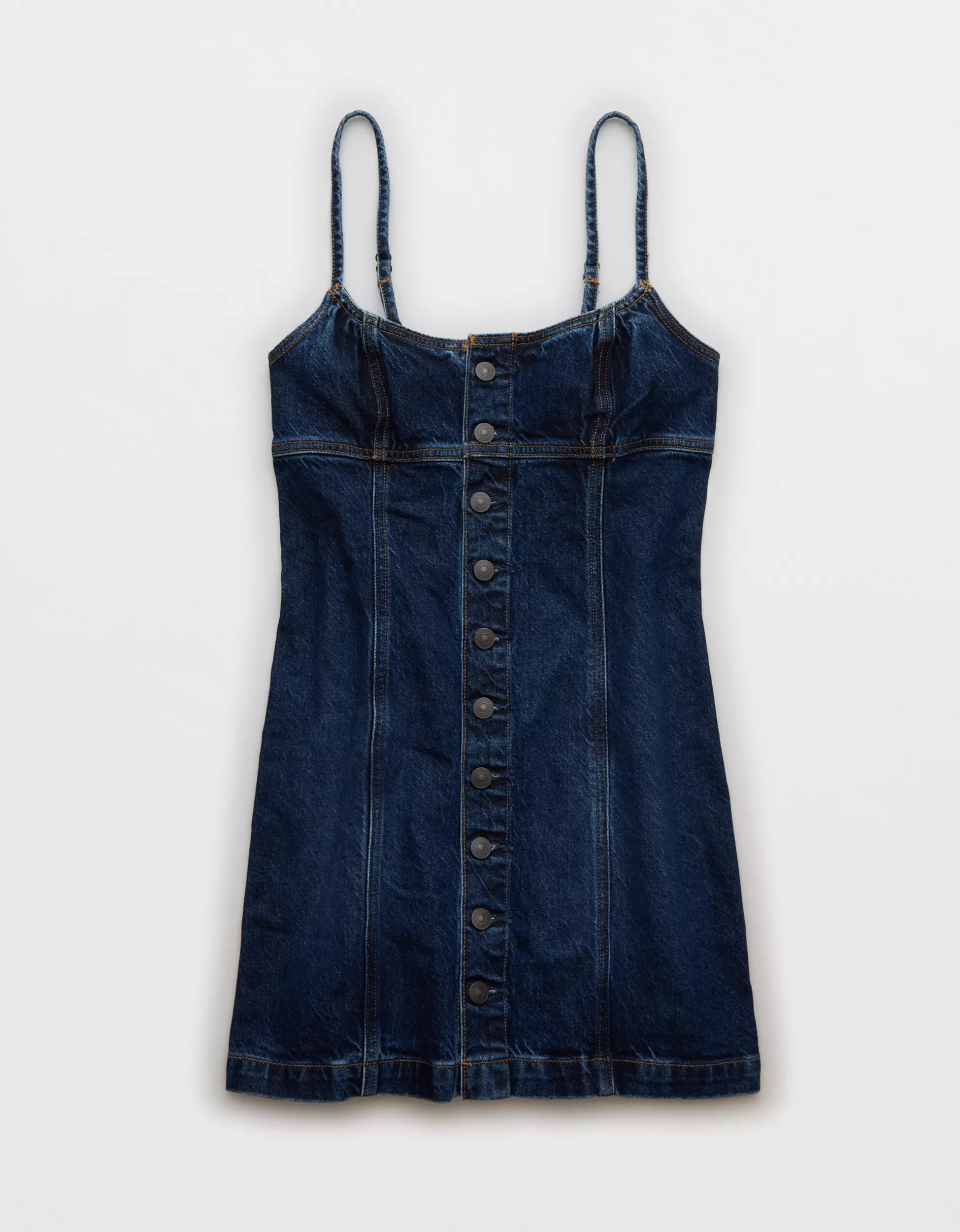 AE Denim Button-Up Mini Dress | American Eagle Outfitters (US & CA)